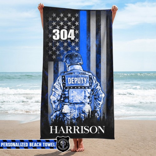 19060410039_Thin-Blue-Line-_Personalized-Beach-Towel---Thin-Blue-Line-Flag---Deputy-Sheriff-Suit_Ngo-Cam-Nhung-min2f305291f93e154d.jpg
