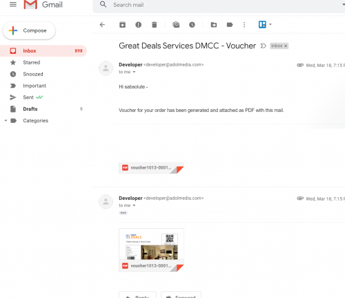 bvp-customr received voucher mail