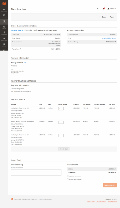 lv b4 invoice